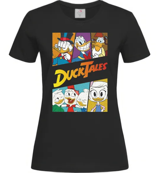 Женская футболка Качині історії колаж Черный фото