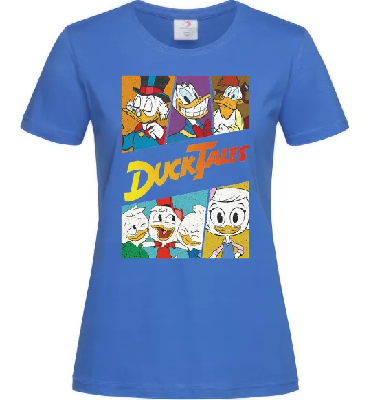 Женская футболка Качині історії колаж Ярко-синий фото