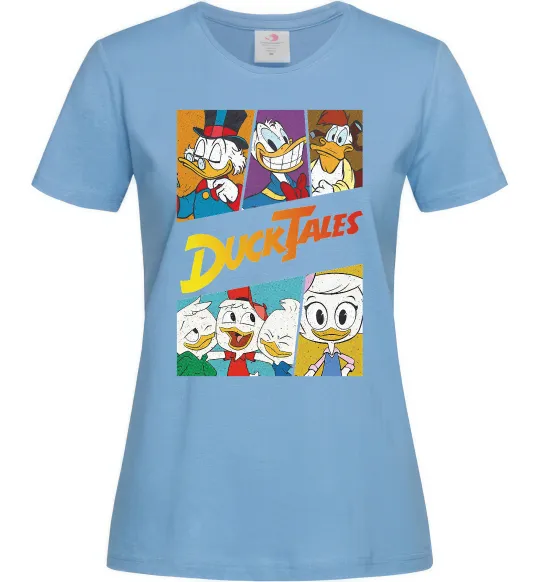 Женская футболка Качині історії колаж Голубой фото