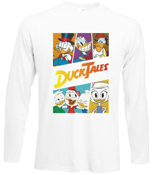 Лонгслив Качині історії колаж Белый фото