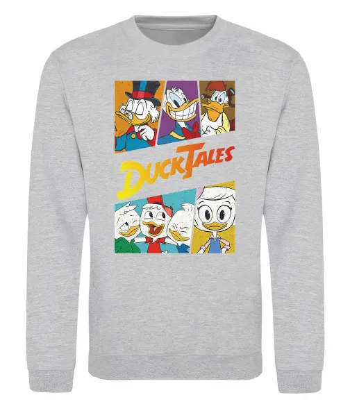 Свитшот Качині історії колаж Серый меланж фото