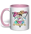 Чашка с цветной ручкой Скрудж та каченята Нежно розовый фото