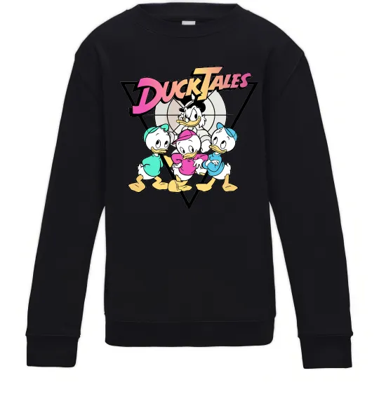 Детский Свитшот Скрудж та каченята Черный фото