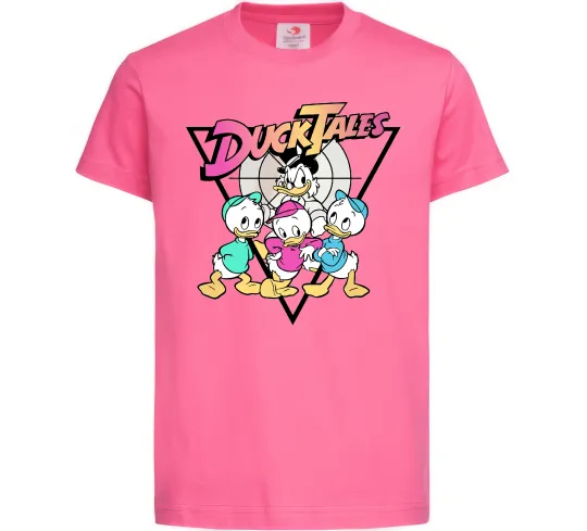 Детская футболка Скрудж та каченята Ярко-розовый фото