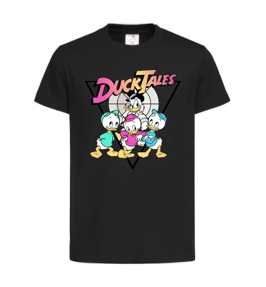 Детская футболка Скрудж та каченята Черный фото