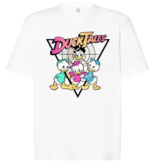 Футболка Оверсайз Скрудж та каченята Белый фото