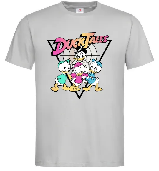 Мужская футболка Скрудж та каченята Серый фото
