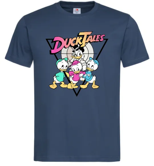 Мужская футболка Скрудж та каченята Темно-синий фото