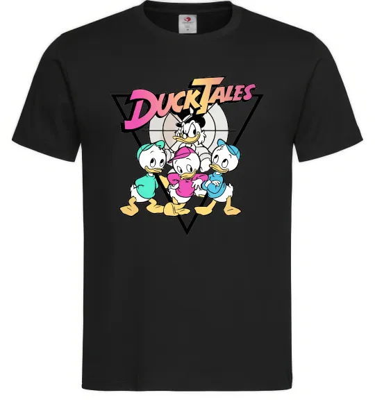 Мужская футболка Скрудж та каченята Черный фото