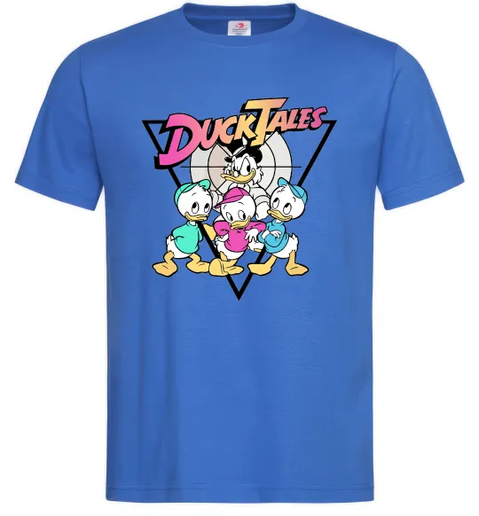 Мужская футболка Скрудж та каченята Ярко-синий фото