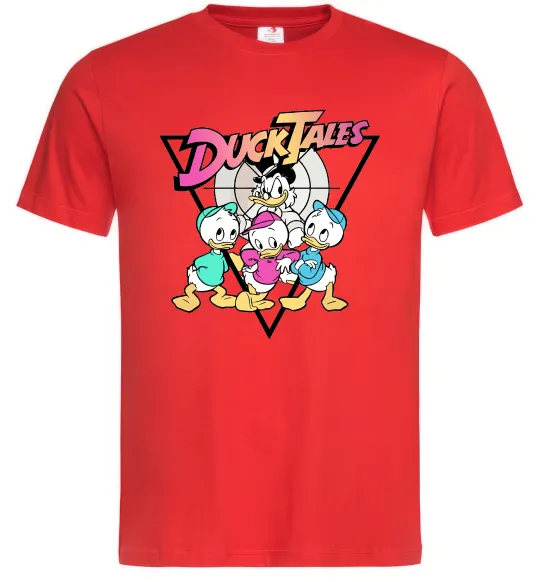 Мужская футболка Скрудж та каченята Красный фото