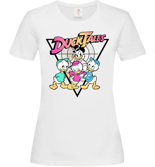 Женская футболка Скрудж та каченята Белый фото