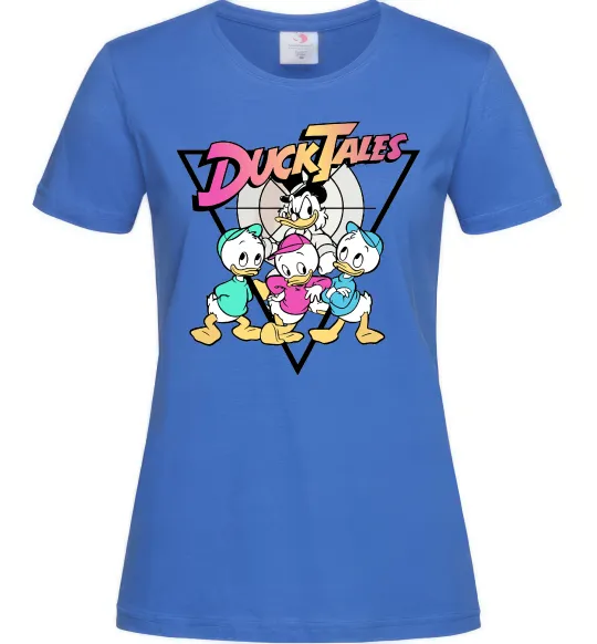 Женская футболка Скрудж та каченята Ярко-синий фото