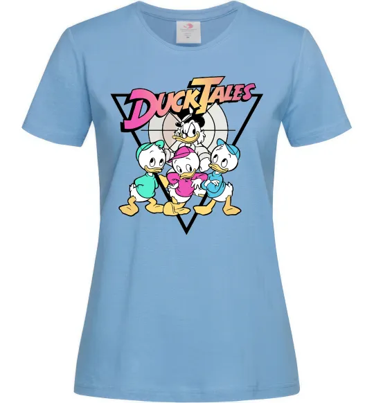 Женская футболка Скрудж та каченята Голубой фото