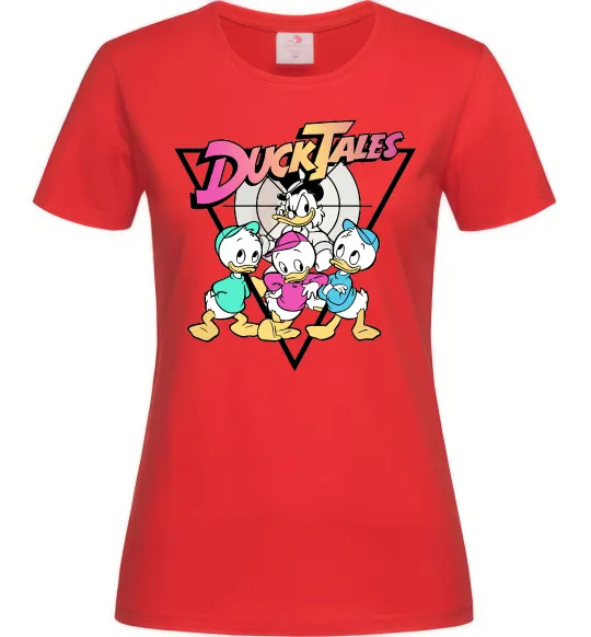 Женская футболка Скрудж та каченята Красный фото