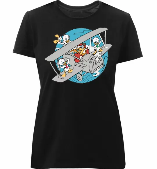 Женская премиум футболка Air McQuack Черный фото