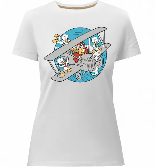 Женская премиум футболка Air McQuack Белый фото