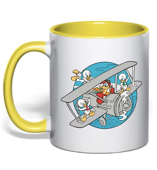 Чашка с цветной ручкой Air McQuack Лимонный фото