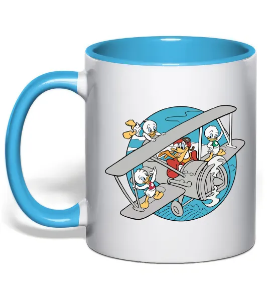 Чашка с цветной ручкой Air McQuack Голубой фото