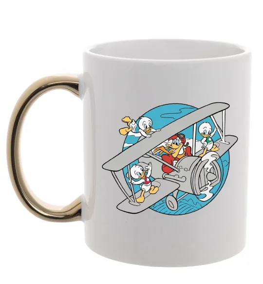 Чашка с цветной ручкой Air McQuack Золото фото