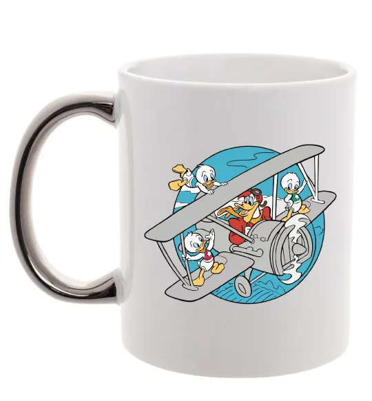 Чашка с цветной ручкой Air McQuack Серебро фото