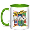 Чашка с цветной ручкой Каченята Duck Tales Лаймовый фото