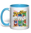 Чашка с цветной ручкой Каченята Duck Tales Голубой фото