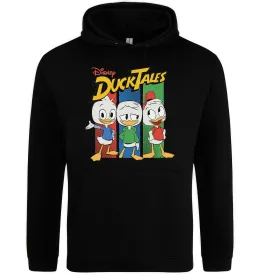 Мужская толстовка (худи) Каченята Duck Tales Черный фото