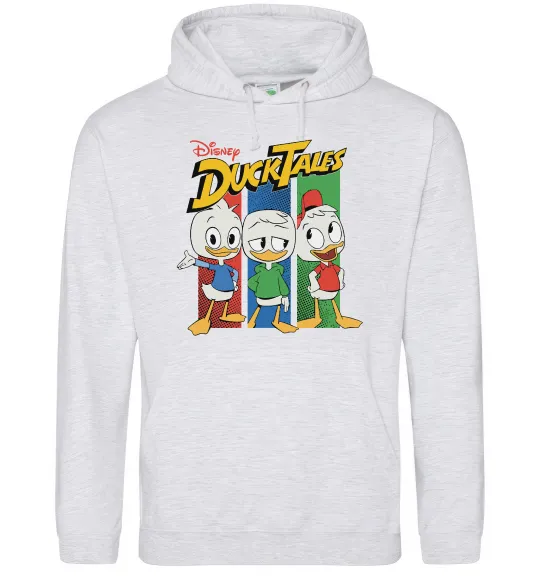 Мужская толстовка (худи) Каченята Duck Tales Серый меланж фото