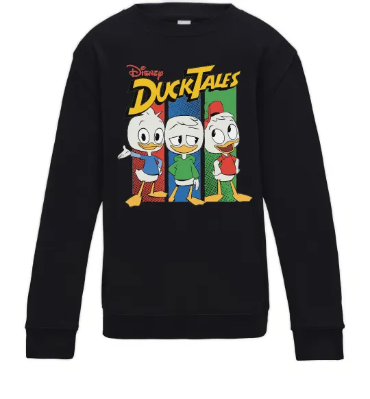 Детский Свитшот Каченята Duck Tales Черный фото