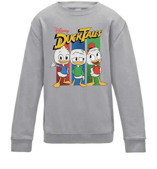 Детский Свитшот Каченята Duck Tales Серый меланж фото