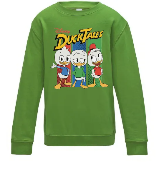Детский Свитшот Каченята Duck Tales Лаймовый фото