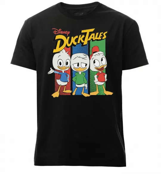 Мужская премиум футболка Каченята Duck Tales Черный фото