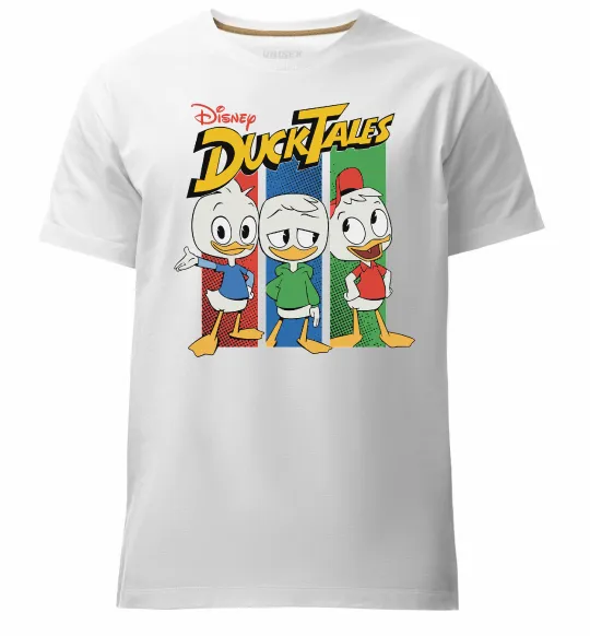 Мужская премиум футболка Каченята Duck Tales Белый фото