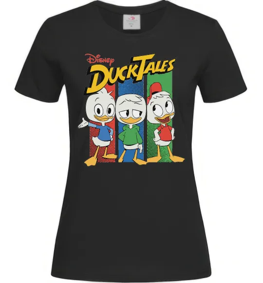 Женская футболка Каченята Duck Tales Черный фото