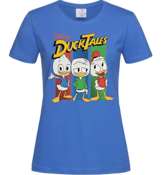 Женская футболка Каченята Duck Tales Ярко-синий фото