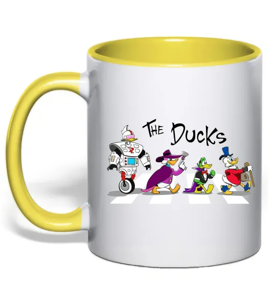 Чашка с цветной ручкой The Ducks Лимонный фото
