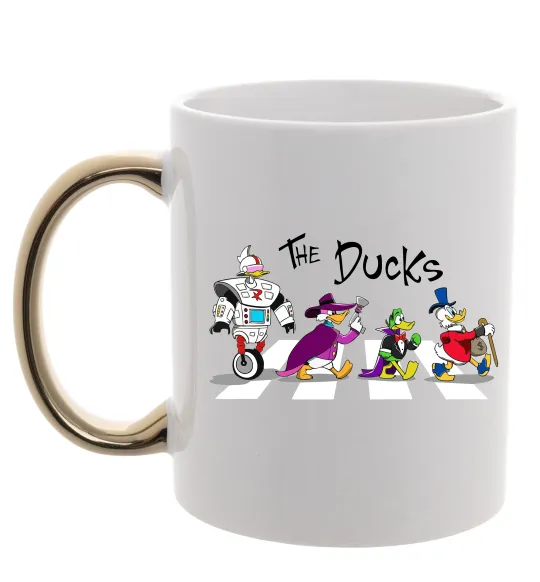 Чашка с цветной ручкой The Ducks Золото фото