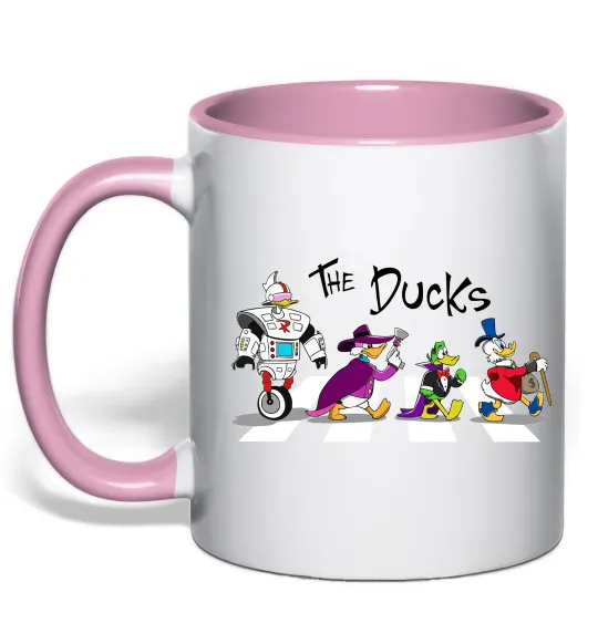 Чашка с цветной ручкой The Ducks Нежно розовый фото
