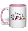 Чашка с цветной ручкой The Ducks Нежно розовый фото