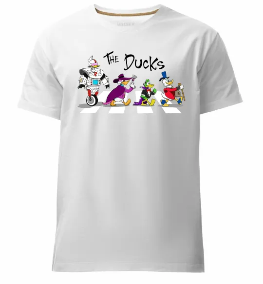 Мужская премиум футболка The Ducks Белый фото