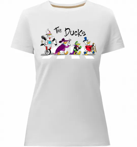 Женская премиум футболка The Ducks Белый фото