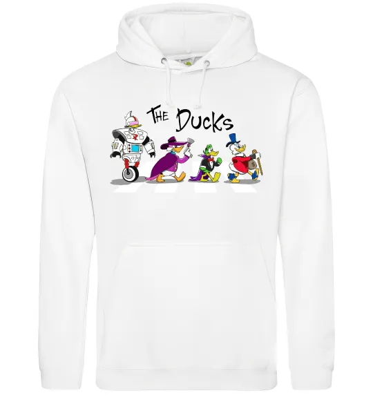 Мужская толстовка (худи) The Ducks Белый фото