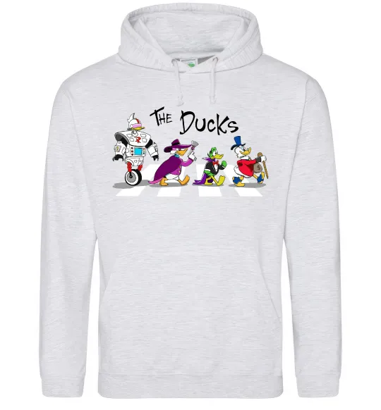 Женская толстовка (худи) The Ducks Серый меланж фото