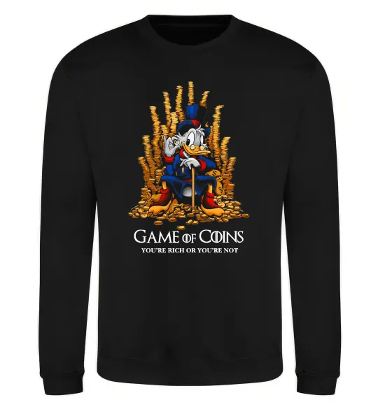 Свитшот Game of coins Черный фото