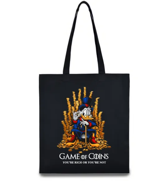 Эко-сумка Game of coins Черный фото