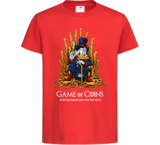 Детская футболка Game of coins Красный фото