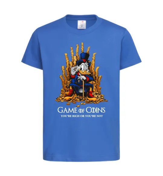 Детская футболка Game of coins Ярко-синий фото