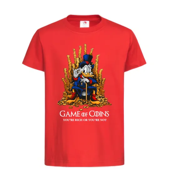 Детская футболка Game of coins Красный фото