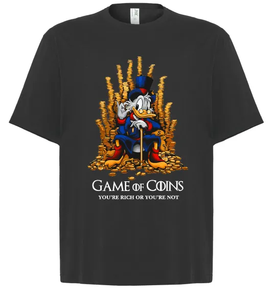 Футболка Оверсайз Game of coins Черный фото